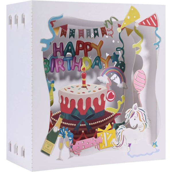Pop-up gratulationskort - 3D-design - perfekt för födelsedag, mamma,