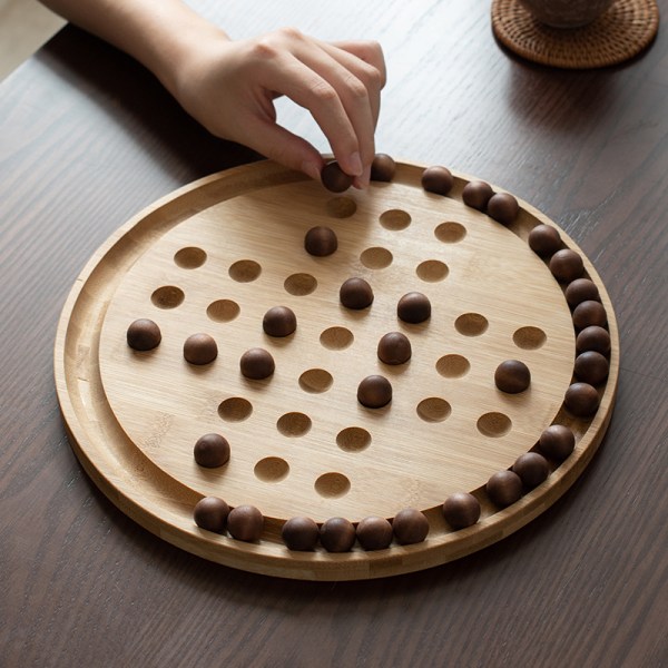 Trä Solitaire Brädspel Solitaire Schack Träpärlor