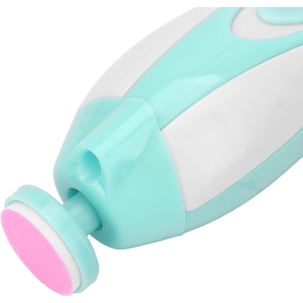 Baby Infs Neglefil, med 6 Slibehoveder Lav Støj Manicure Pleje (Lyseblå)