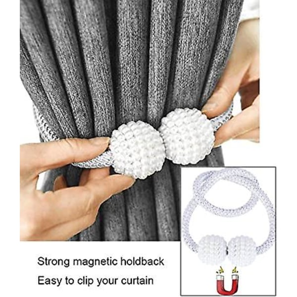 Magnetic Curtain Tiebacks, 1pcs Curtain Tie Backs Curtain Clips Rope Holdbacks Curtain Holder Buckles For Home Office hotel Window Decorative Curtains