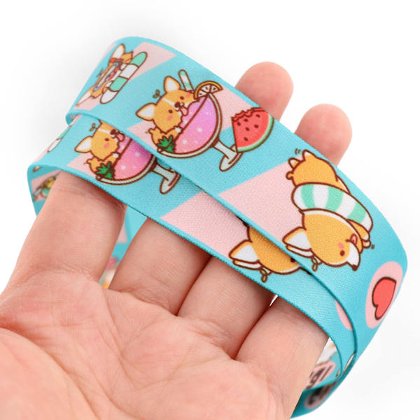 Sööt corgi ID-kortinpidaja ja rinnarihma