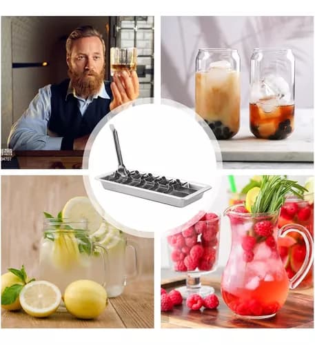 Isterningebakke i rustfrit stål med 18 rum