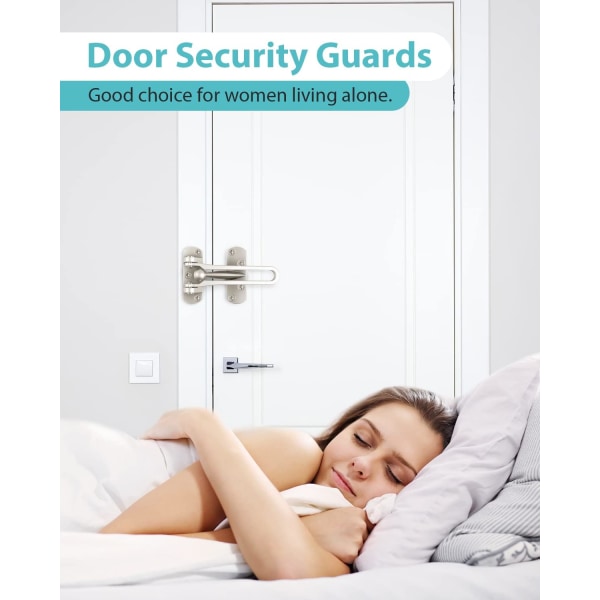 2-pack Dörrlås Hasp för Hem Säkerhet - Dörrskyddsstång