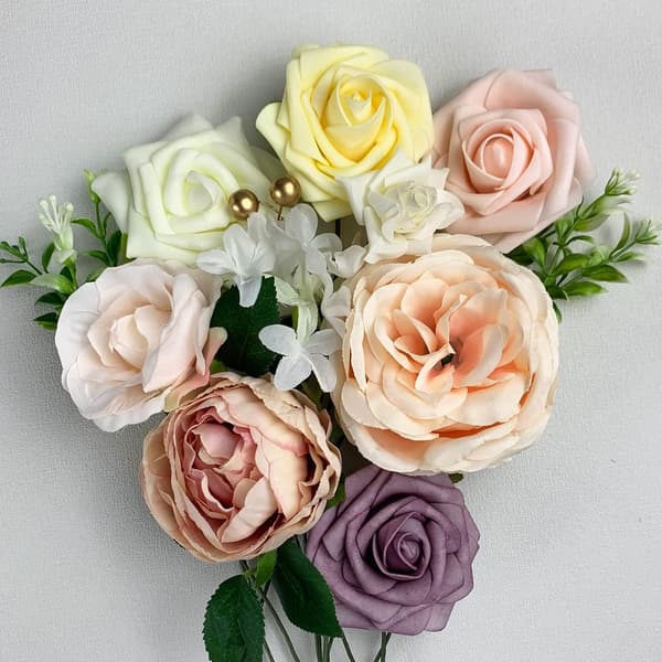 Kunstige Blomster, Silkeblomster til DIY Buketter