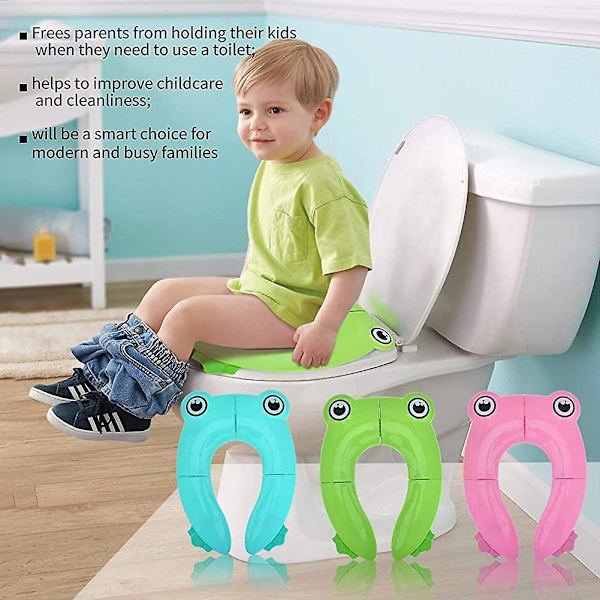 Foldbar Potte Toilet Sæde, Bærbar Rejse Potte til Småbørn