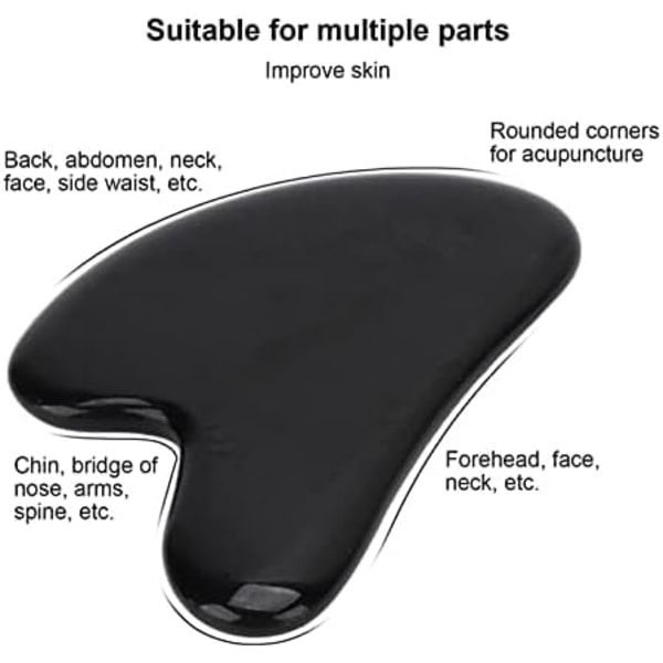 Jade Gua Sha Massageværktøj, Jade Sten Gua Sha Plade til Hudløftning, Massage