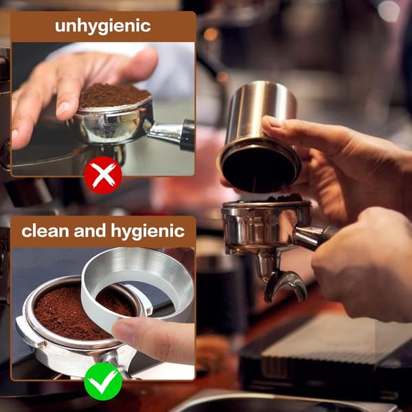 1 stk. Pulveroppsamlingsring Sølv Kaffemaskin med