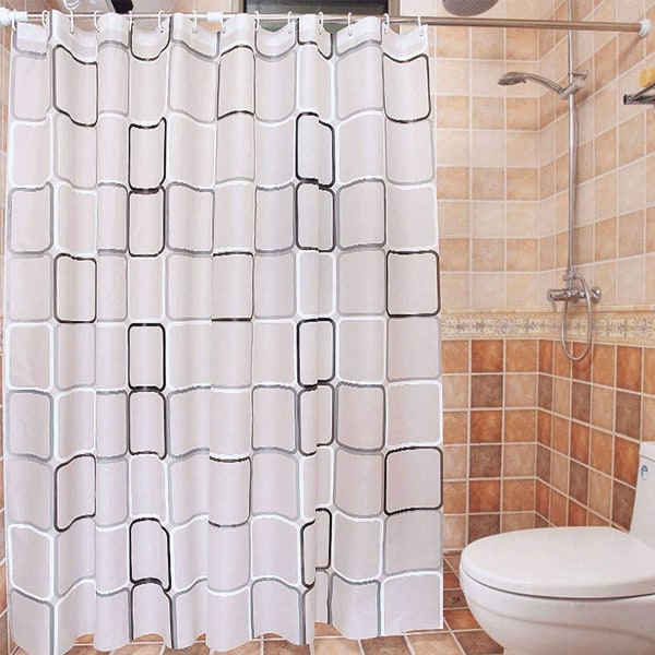 Anti-mögel vattentät duschdraperi 180 x 200 cm Tvättbar