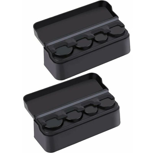 2-pack svart myntbox bil myntbörs förvaringslåda myntorganisatör