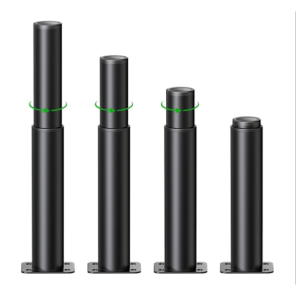 2 stycken justerbara möbelben, 18 cm justerbart köksben,