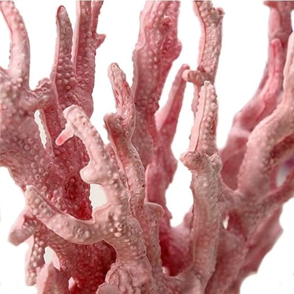 1 stk. pink kunstig akvariekoral, forgrenet falsk