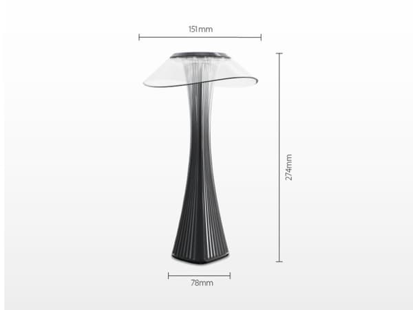 Ladeskrivebordslampe med rosagull-touch - USB Titanium