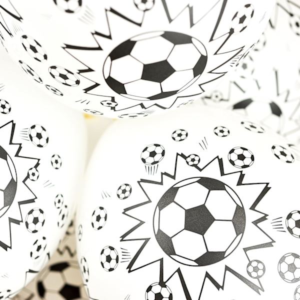 100 Fodbold Latex Balloner 12 tommer fodboldballoner, sort og