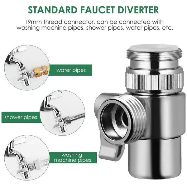 Messing Køkken/Badeværelse Vask Armatur Deler Armatur Adapter 3 Vejs