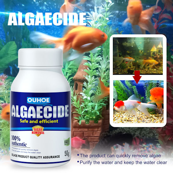 50g Algeremover De-mosser akvarium algerensfjernelspotion i