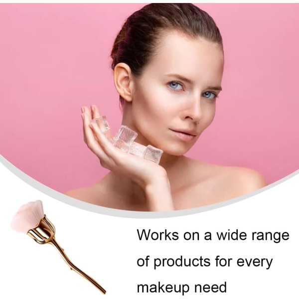 1 lös puderborste Mjuk sminkborste Fluffig foundation make-up