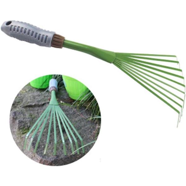 Metal Have Rake med Ni Tænder Græs Rake Blade og Blomster
