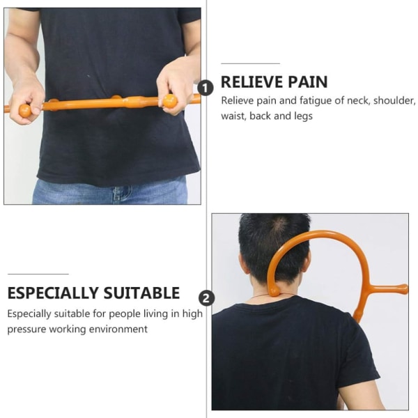 1stångs Cane Massager Trigger Point Automatisk Massagekrok Rygg och