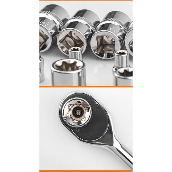 14-delad E-stjärna Torx-hylsnyckelsats E4-E24 E-Torx extern sexkantshylsa mutter