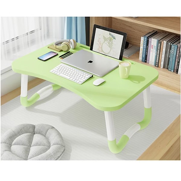 Laptopbord, Lille Kollegiebord, Seng med Laptopbord,