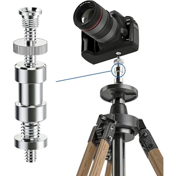 Skruvkamera 21 skruvar 1/4 \"till 1/4\", Adapter 3/8 1/4 Montering Patella, Fäste Kameraskruvar För Stativ Och Monopod Blixttillbehör