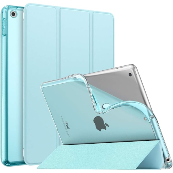 Etui til ny iPad 9. / 8. / 7. generation (2021/2020/2019), blødt TPU gennemsigtigt mat bagcover tyndt skal beskyttende