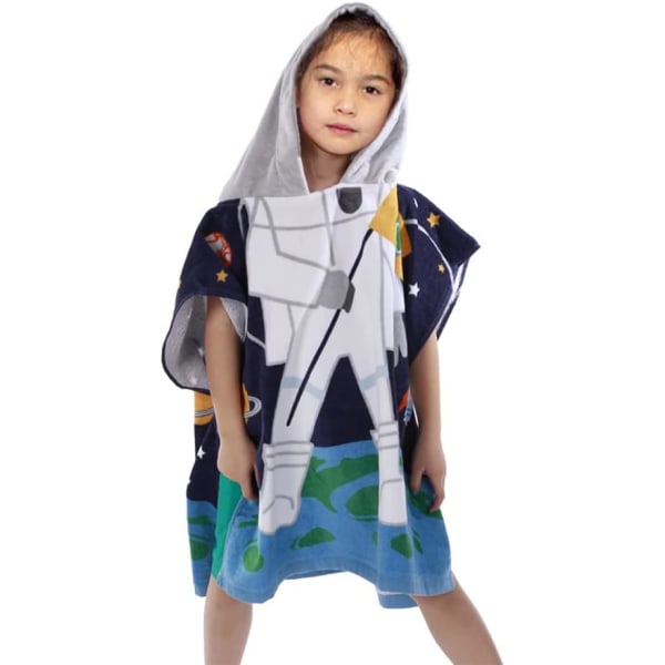 Hooded badhandduk för barn, Kids Bath Poncho Super Soft Hooded