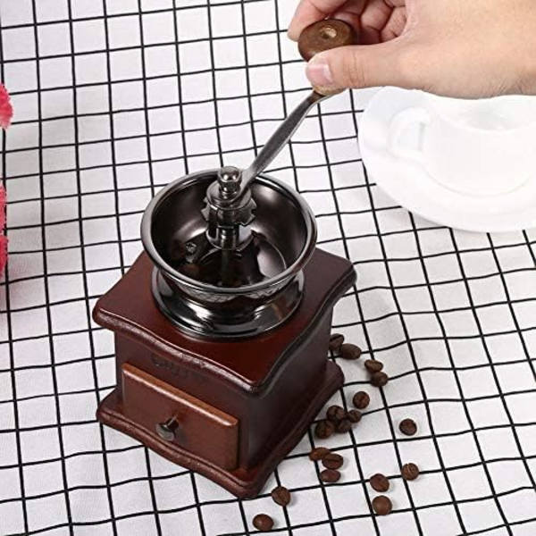 Manuell Kaffeekvern, Bærbar Retro Design Kaffe Bønne Håndkvern Manuell Mini Mølle Hjem Kontor Bruk Dekorasjon M