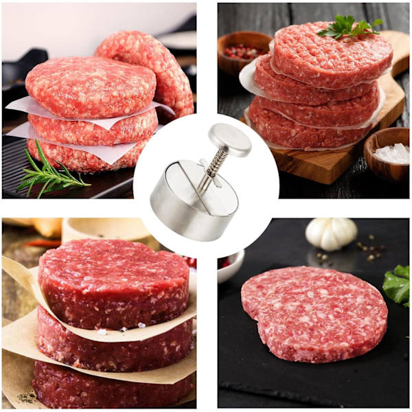 Burgerpresse i rustfrit stål til hamburgerbøffer