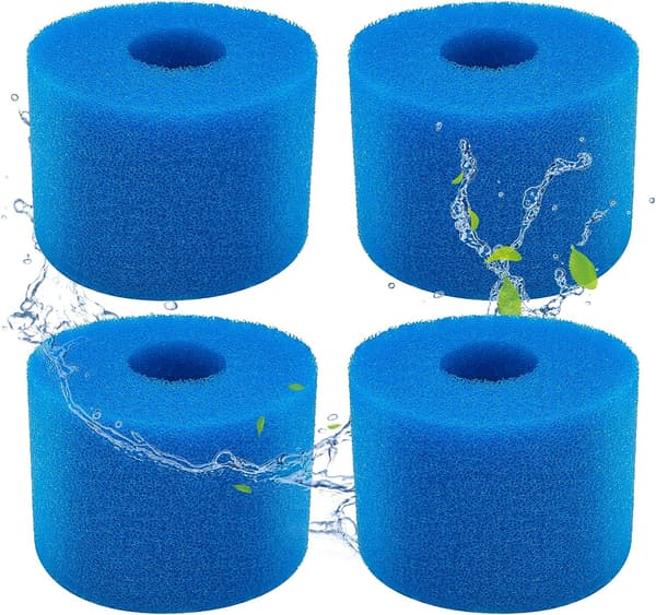 Sæt med 4 poolfilter-skumfiltre - Spa, poolskumfilter -