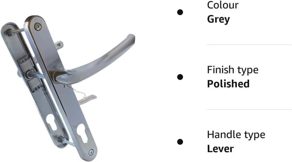 Dørgreb til Upvc i Hardex Krom, 92mm / 210mm