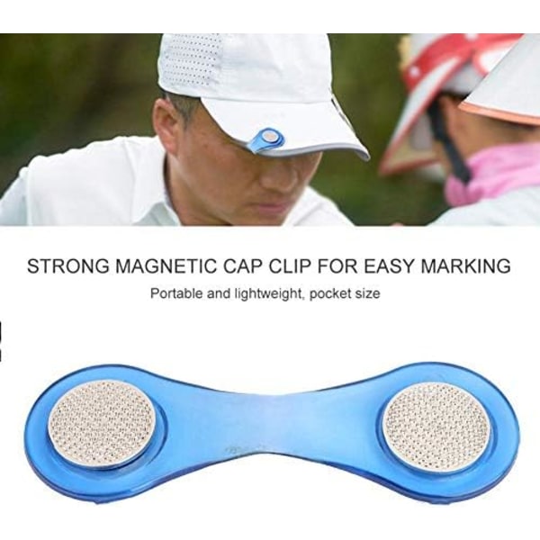 1 golfhatklips, multifunktionel magnetisk golfboldmarkør