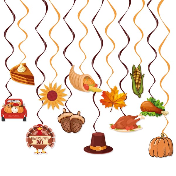 Thanksgiving Spiral Charms Temafestpynt