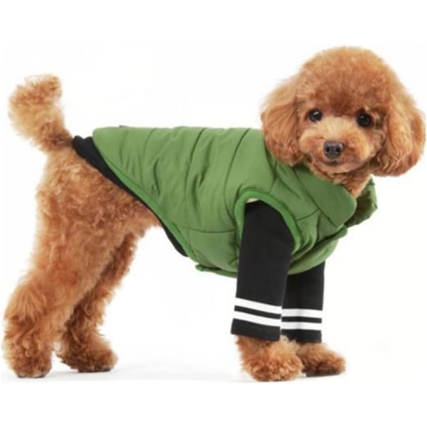 Grön storlek S i vinterkappor för hundar Kläder Hundjacka Varm