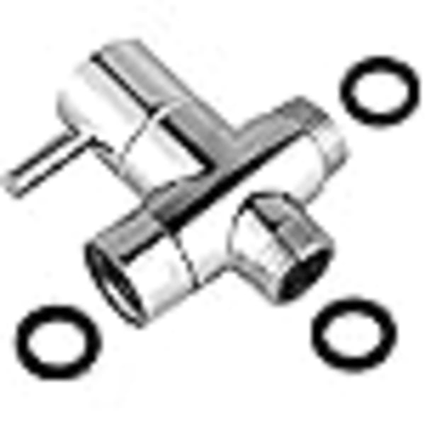 3-veis ventil, solid messing G1/2 håndholdt dusjfordeler dusjsett adapter dusjsystem reservedeler, Universa