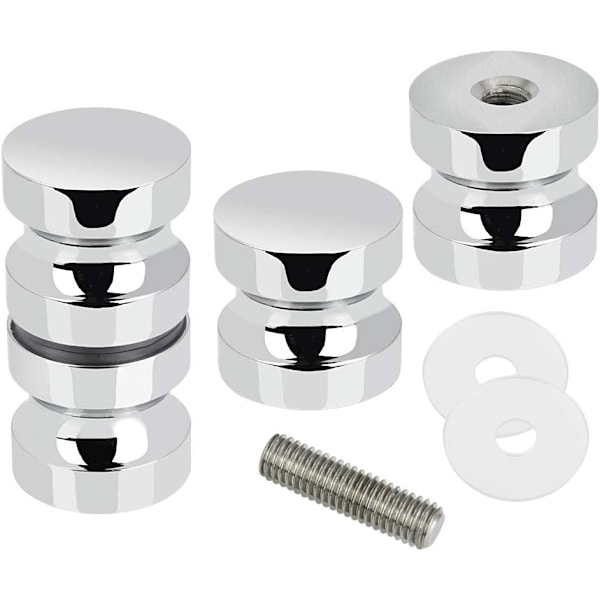 2 Par Stål Glidande Duschdörrs Knoppar Glas Dusch