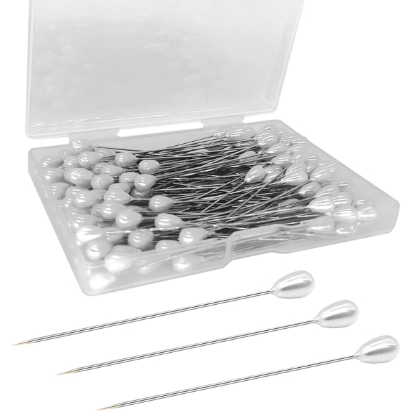 100 stk. Brosche, Tåreformet Perle Sy Nåle, 5 cm Lange