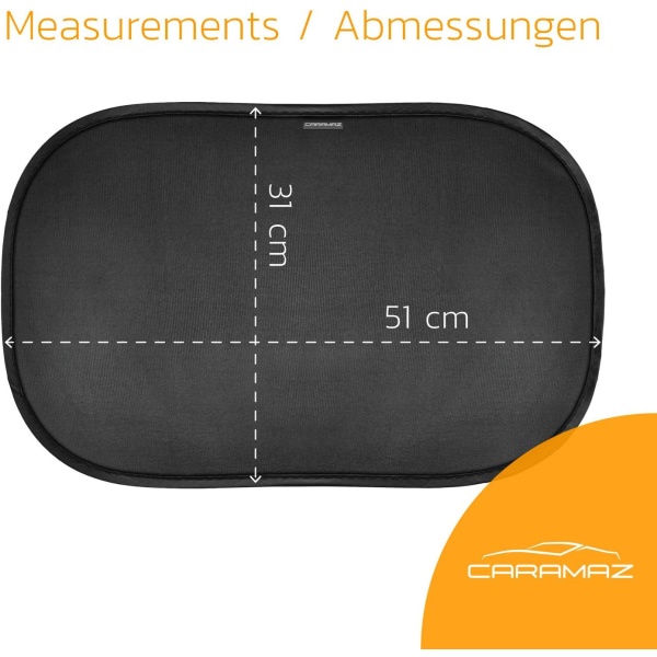 Solskydd för bil för barn/bebisar – Unik optimal ton med certifierat UV-skydd