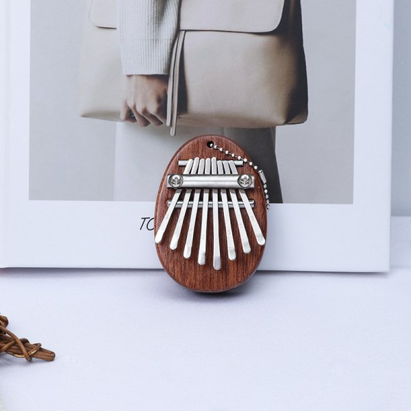 Mini Kalimba, 8-tangenters Kalimba, Massivt Trä Bärbar Piano, för