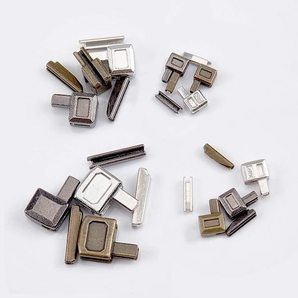 Set med 12 Metalldragkedjor i 3 Färger #3#5#8#10 Botten Dragkedje Stift