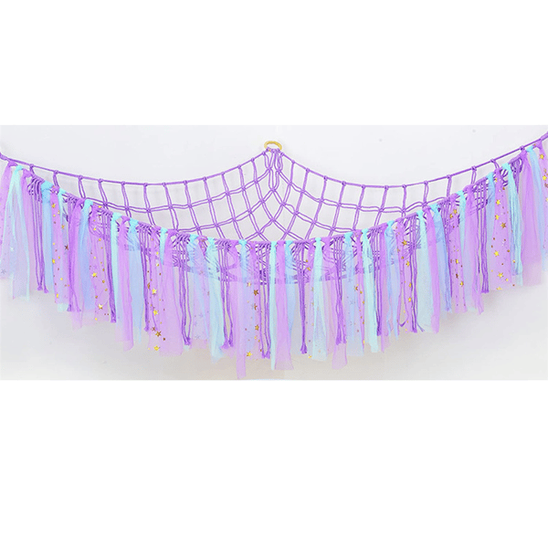 Net Hammock til Fyldte Dyr 59*39.3*39.3 Tommer (Lilla) -