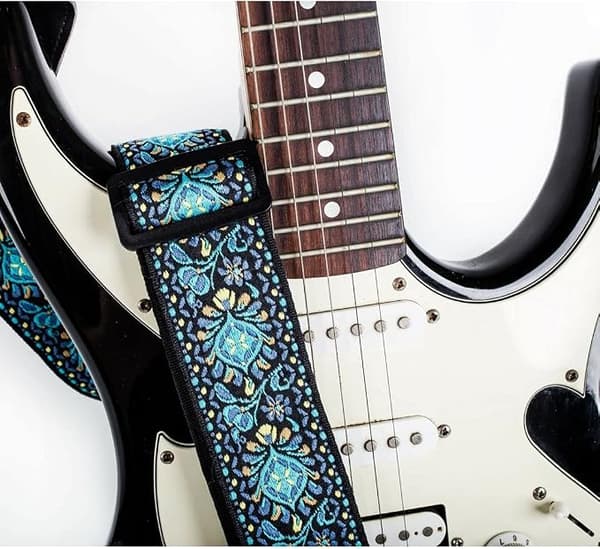 Folk gitarrestrapp (blå), klassisk elektrisk gitarrygg for gutter