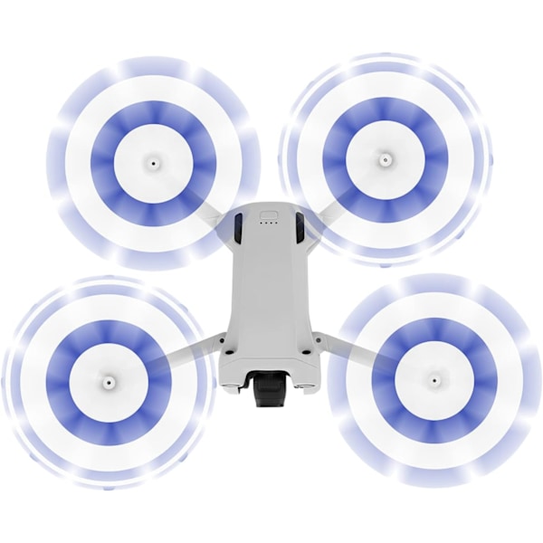 (Hvid&Blå) Kompatible Droner 8 stk. 6030F Propeller til DJI Mini 3 Pro Propeller CCW CW Reservedel Støjreduktion