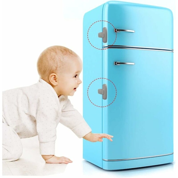 2 pakkausta jääkaapin lukkoja lapsille, kodin jääkaapin oven lukko B