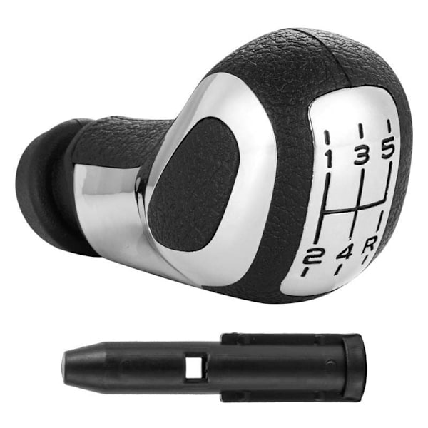 Svart 5-trinns girskiftknapp med adapter for Peugeot 106 206