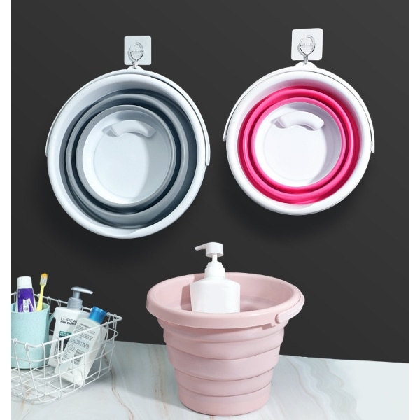 Multifunktionell Vikbar Plastbalja, Bärbar Tvätthög, 