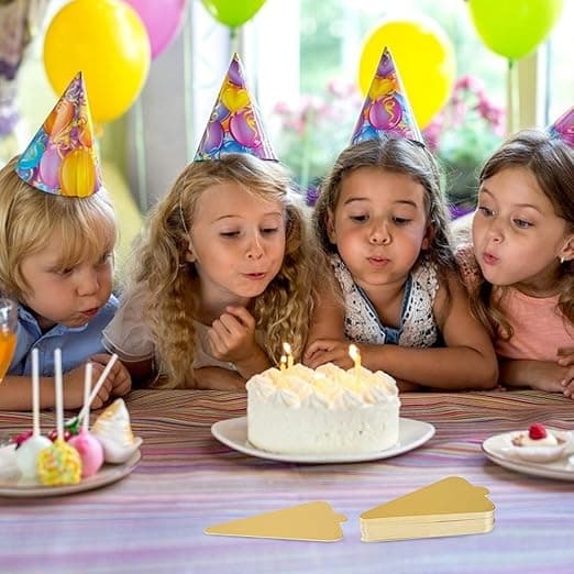 100 gull kakebrett trekant mousse kake papp gull cupcake