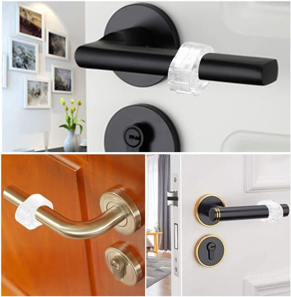 Dørstoppe 10 stk PVC Dørgrebsstop Dørpude Silikon