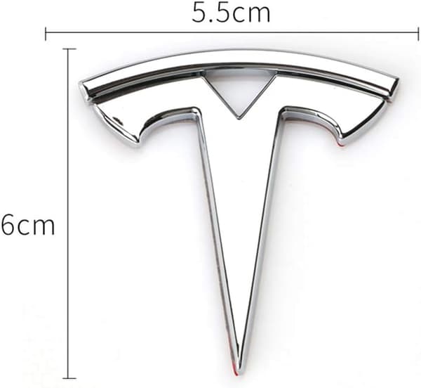 3D Metalliska Bilstickers och Dekaler Emblem Badge T Logotyp Tesla