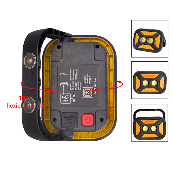1 Stycke Utomhus Mobil Solcellsdriven Bärbar Arbetslampa COB LED